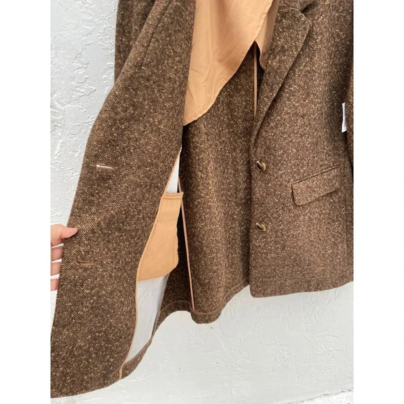 Old Navy Womens Long Sleeve Notch Collared Oversized Suit Blazer Brown Sz 2XL - Picture 6 of 16